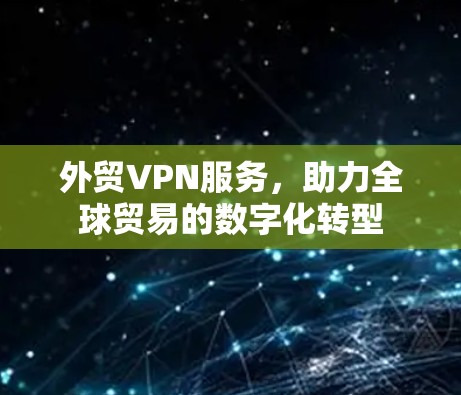 外贸VPN服务，助力全球贸易的数字化转型