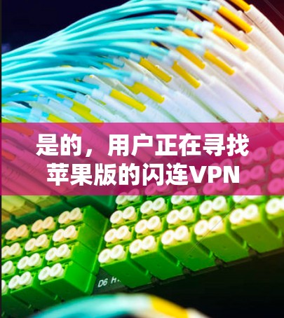 是的，用户正在寻找苹果版的闪连VPN应用，可能想在苹果设备上使用该软件来VPN。以下是关于苹果版闪连VPN的一些信息和建议