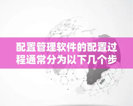 配置管理软件的配置过程通常分为以下几个步骤