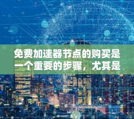 免费加速器节点的购买是一个重要的步骤，尤其是当需要快速连接到服务器时。以下是详细的步骤和建议，帮助您顺利购买和使用免费加速器节点